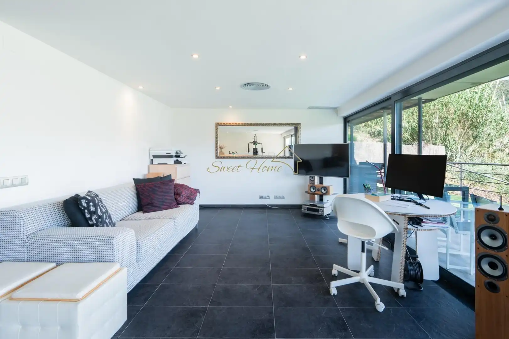 Wohnzimmer von Haus oder Chalet zum Verkauf in Alella mit Klimaanlage, Heizung und Privatgarten