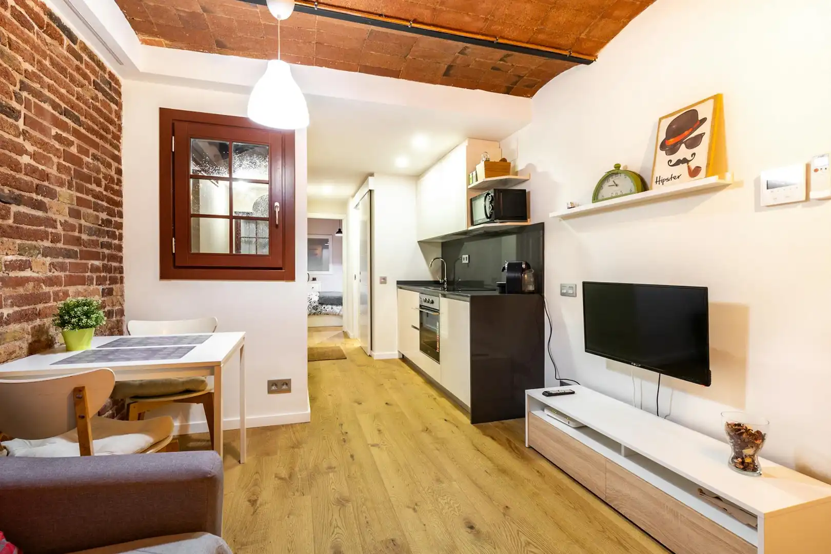 Cocina de Piso de alquiler en Barcelona con Aire acondicionado, Calefacción y Amueblado