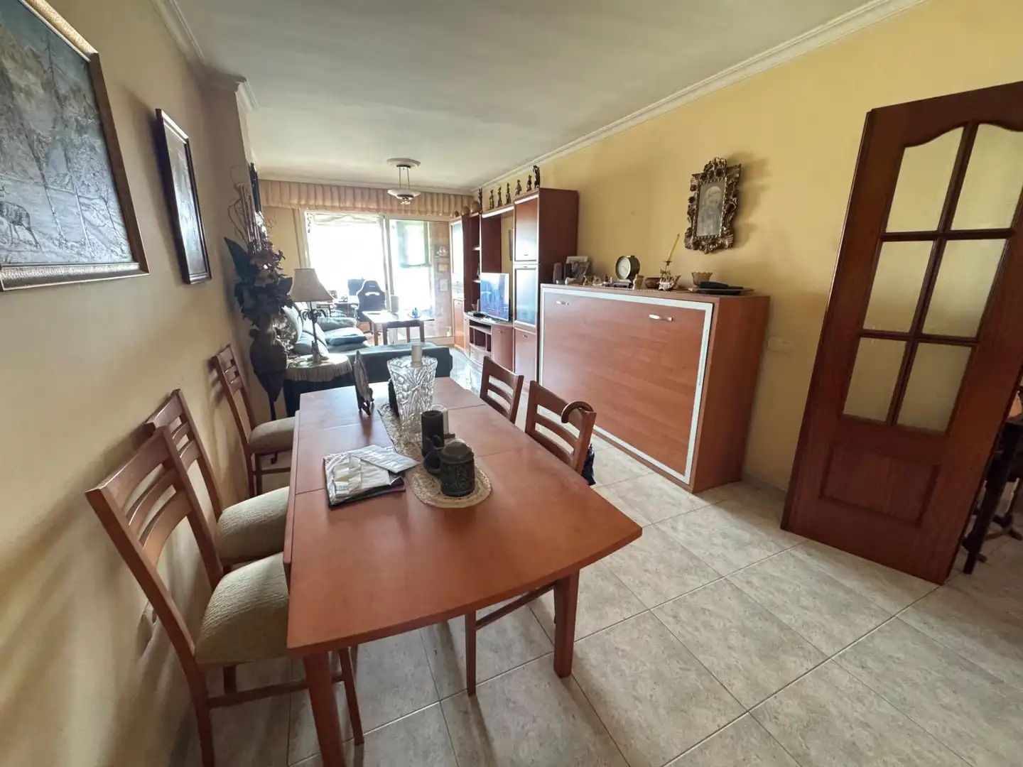 Dining room of Flat for sale in Almería  with Heating, Furnished and Balcony