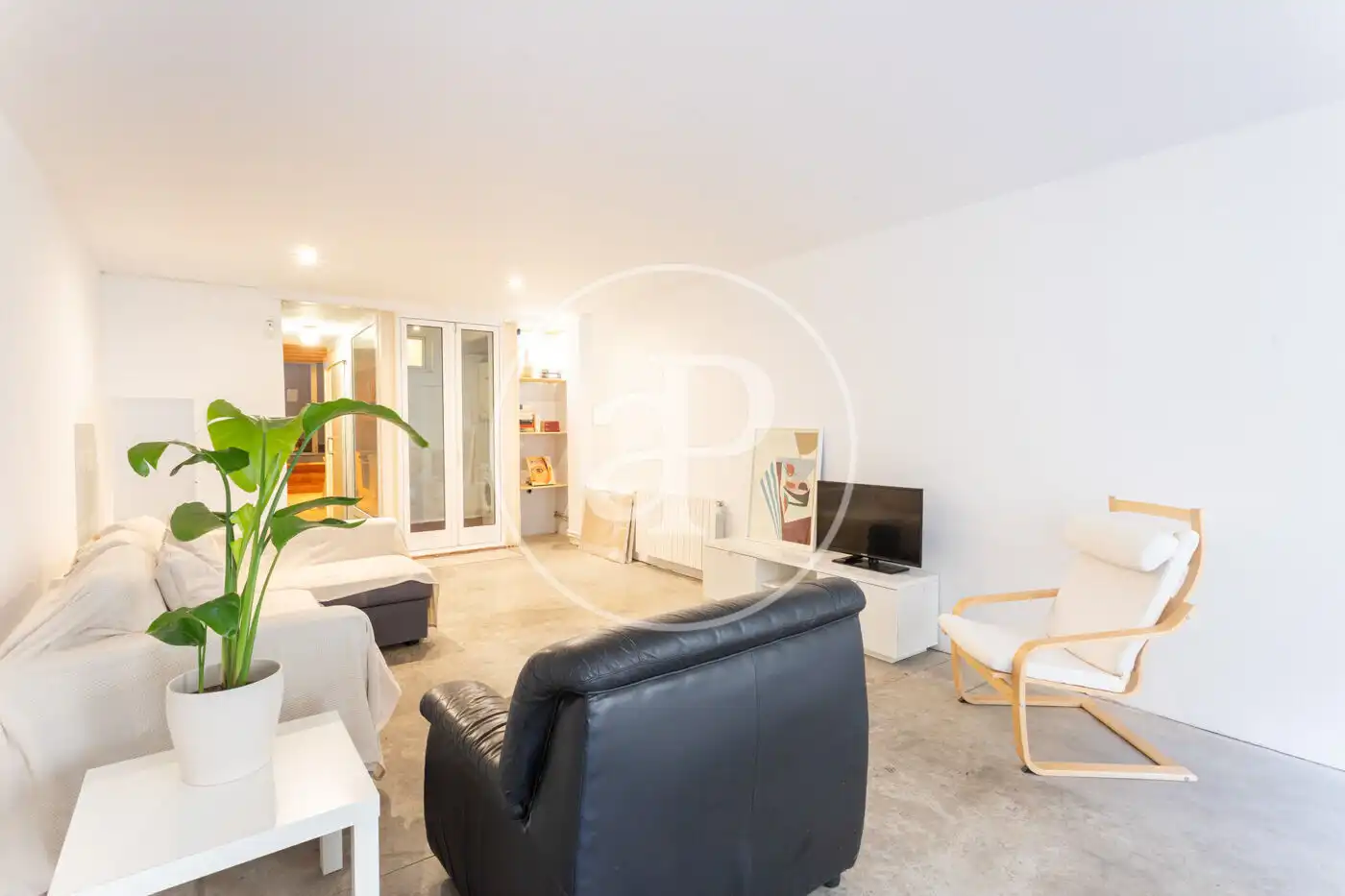 Sala de estar de Piso en venta en Barcelona con Calefacción y Jardín privado