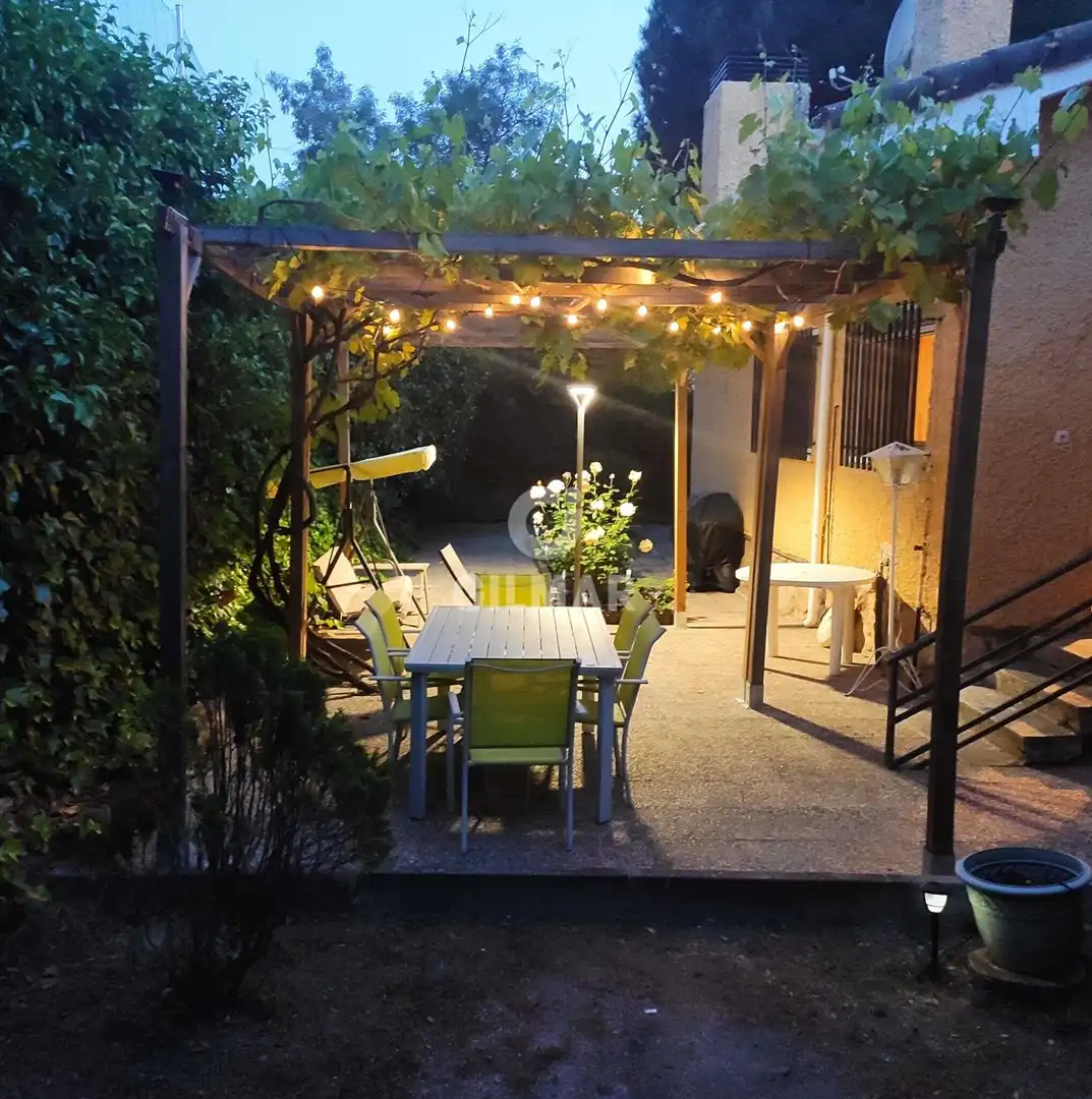 Terraza de Casa o chalet en venta en Hoyo de Manzanares con Calefacción, Jardín privado y Piscina