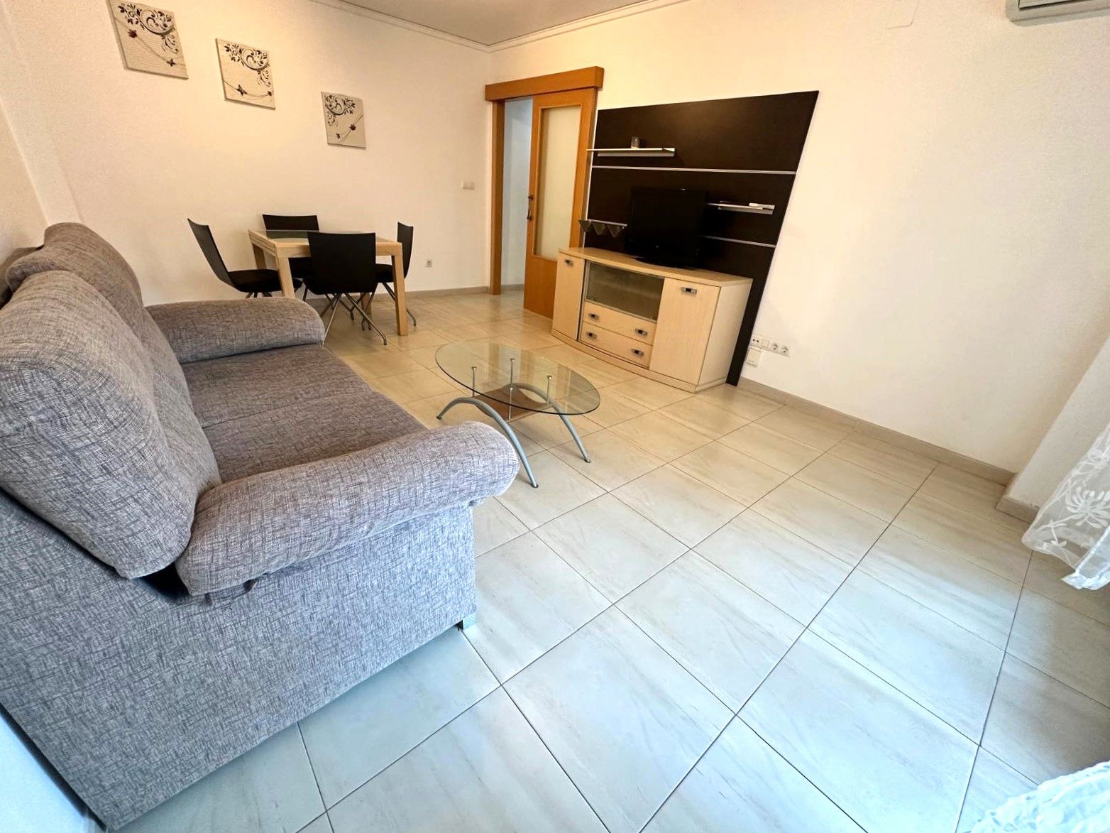 Living room of Flat for sale in Miramar  with Air Conditioner, Terrace and Furnished