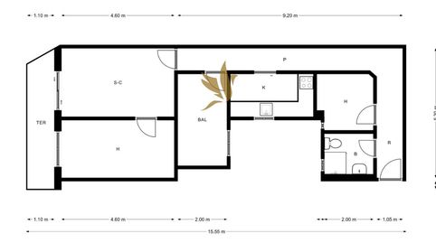 Foto 2 de Piso en venta en Coll I Pujol, Sant Crist, Badalona