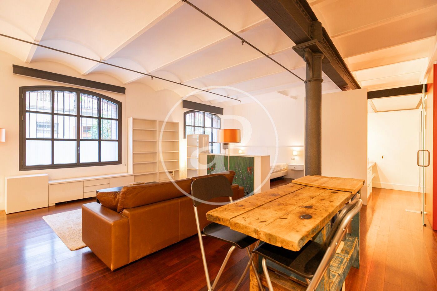 Sala d'estar de Loft en venda en  Barcelona Capital amb Aire condicionat, Calefacció i Moblat