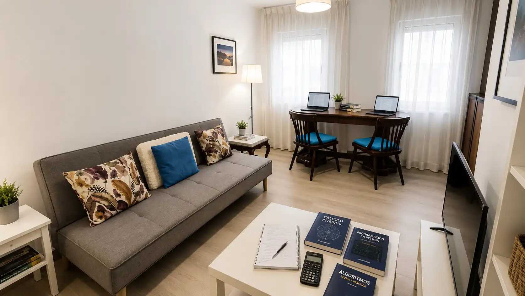 Sala de estar de Piso de alquiler en Santander con Amueblado y Horno