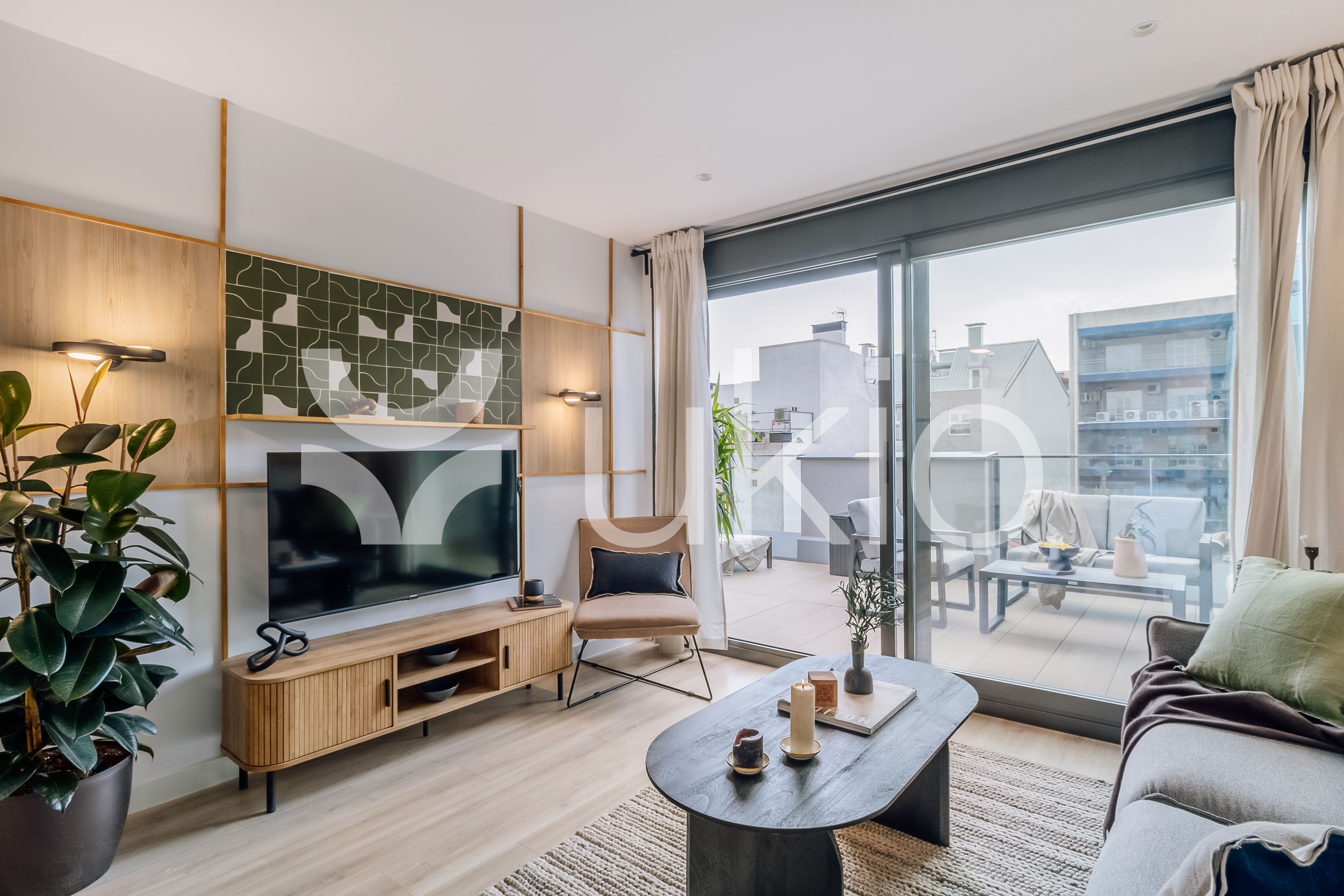 Living room of Apartment to rent in  Madrid Capital  with Air Conditioner, Heating and Terrace