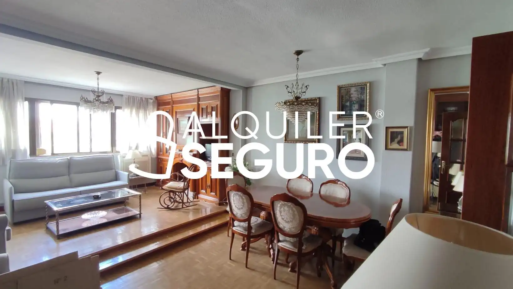 Sala de estar de Piso de alquiler en Madrid con Calefacción, Terraza y Amueblado
