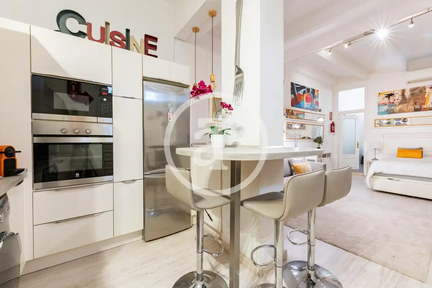 Kitchen of Study for rent in Madrid  with Air Conditioner, Heating and Furnished