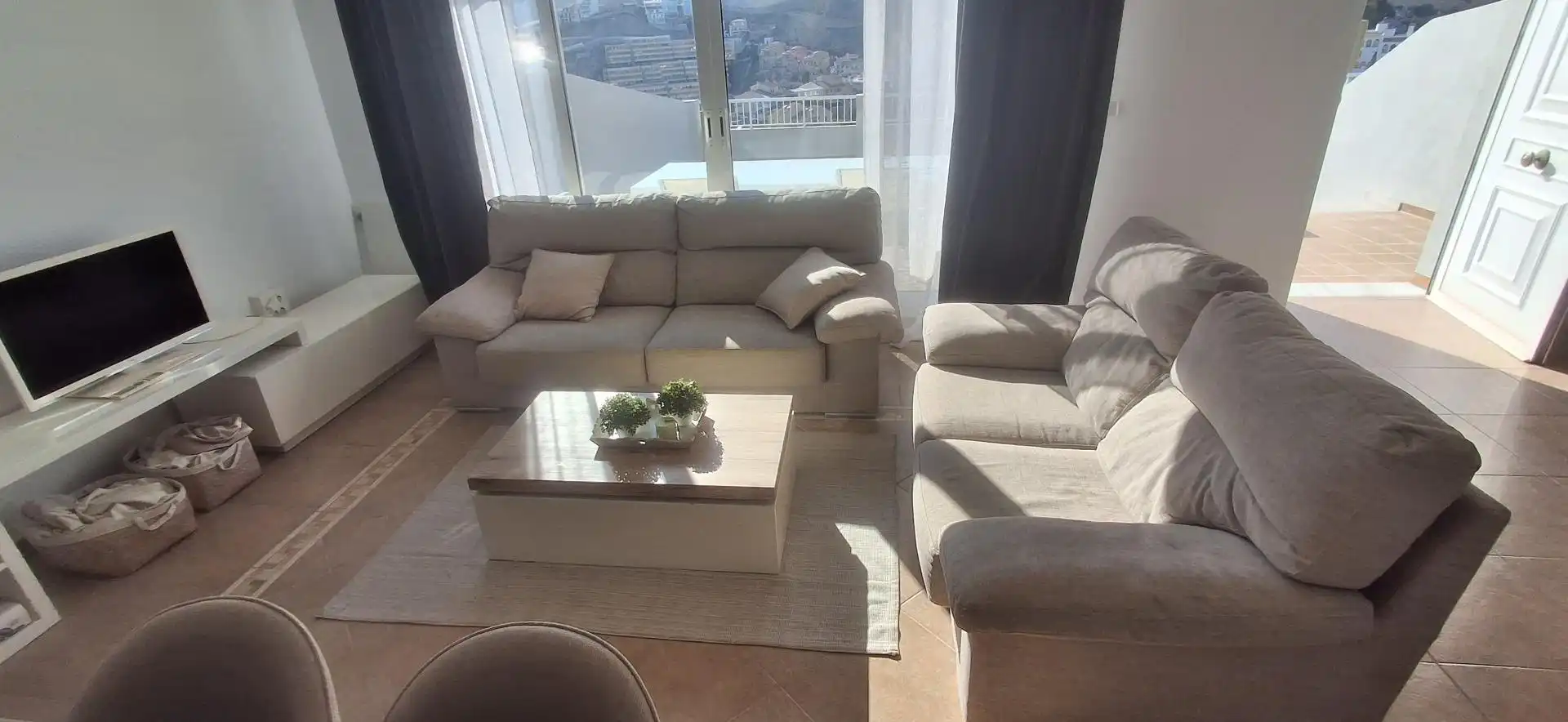 Living room of Detached homes for sale in Cullera  with Air Conditioner, Terrace and Furnished