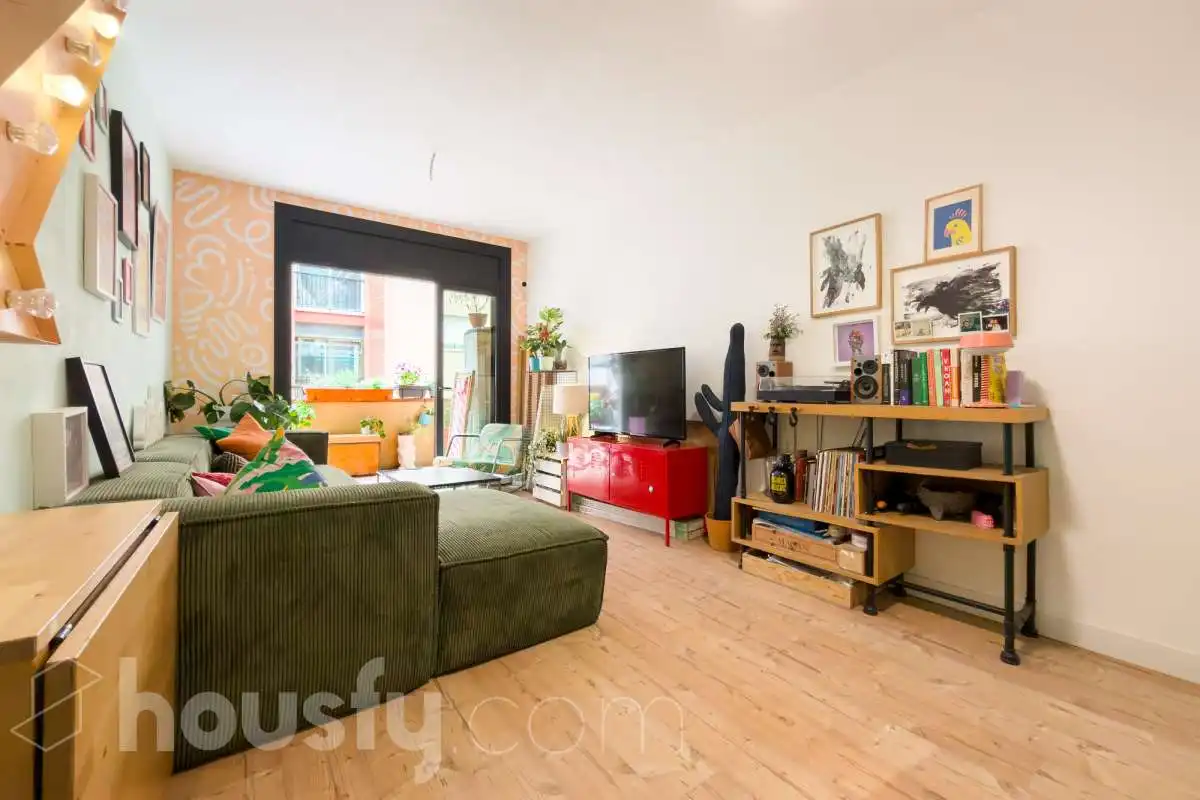 Living room of Flat for sale in Barcelona  with Terrace