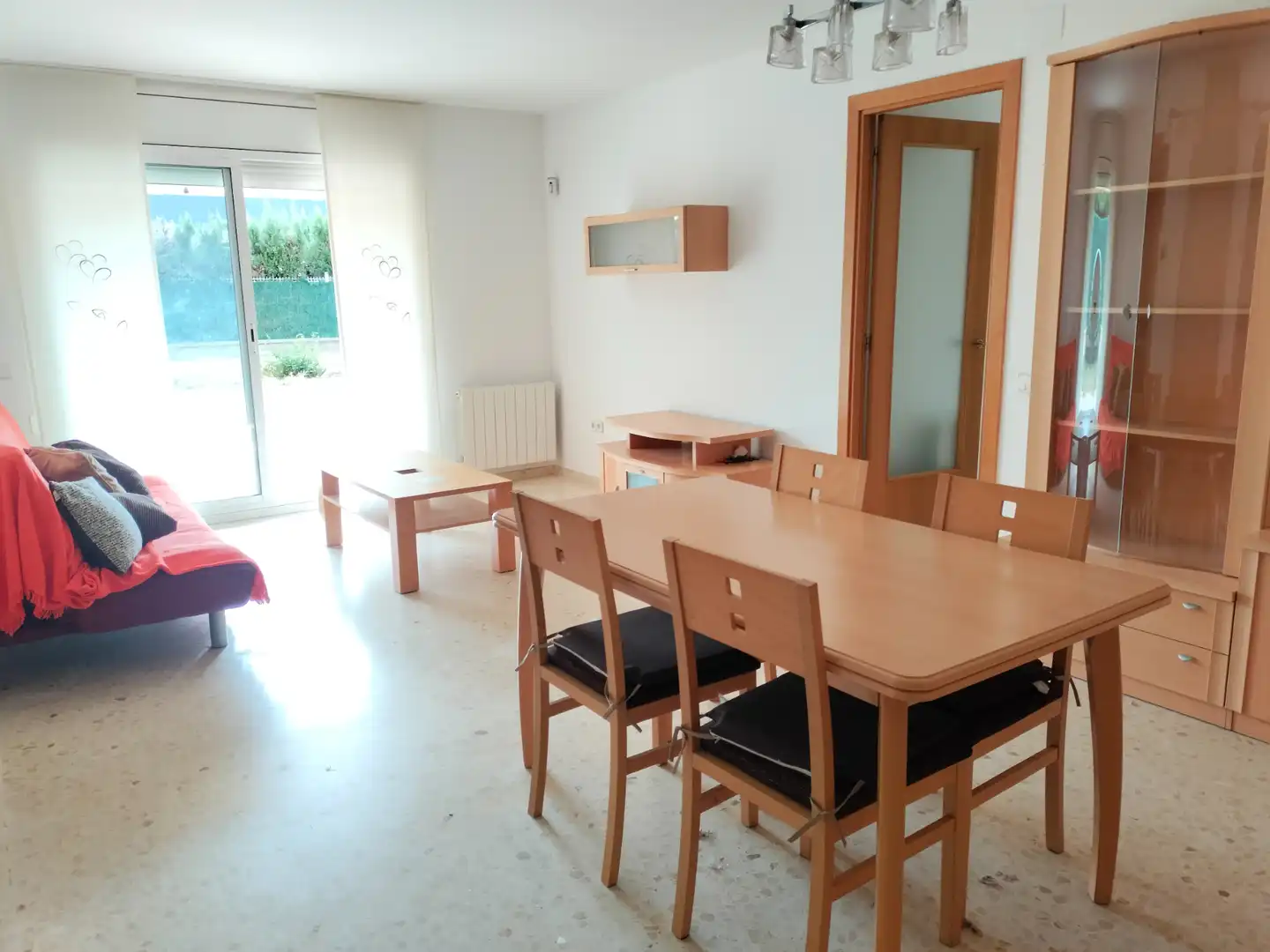 Dining room of Ground floor for rent in Cunit  with Heating, Private garden and Furnished