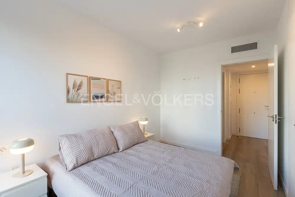 Bedroom of Flat for rent in Valencia  with Air Conditioner, Heating and Parquet flooring