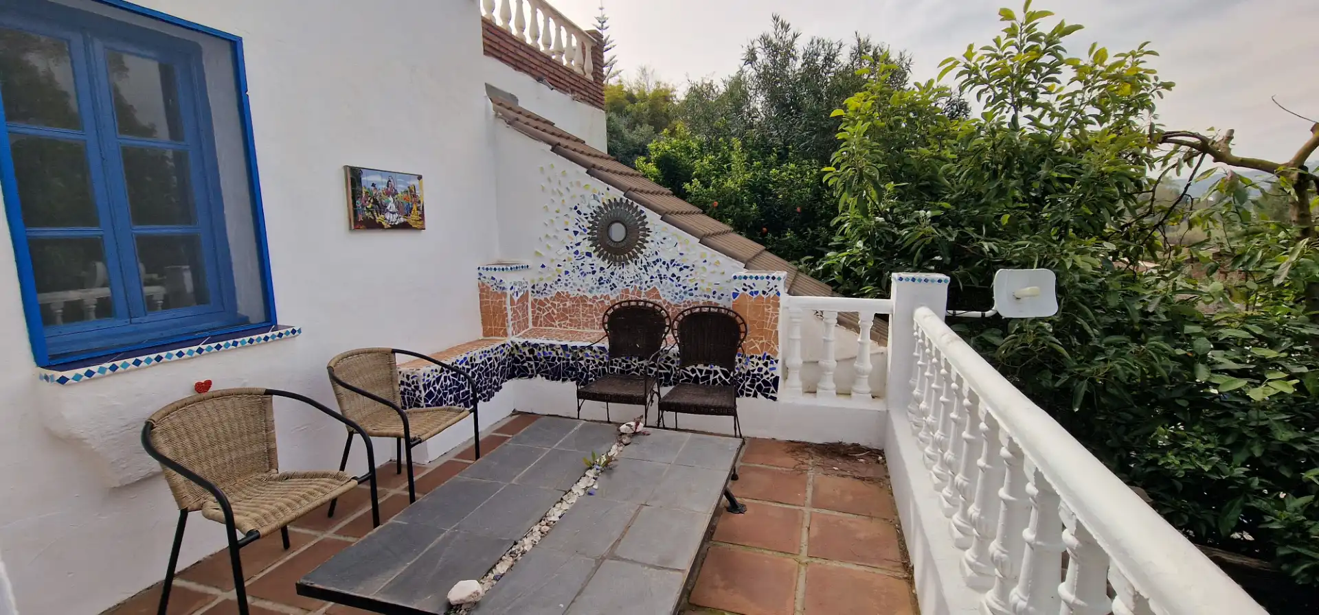 Terraza de Finca rústica en venta en Alhaurín El Grande con Aire acondicionado, Calefacción y Jardín privado