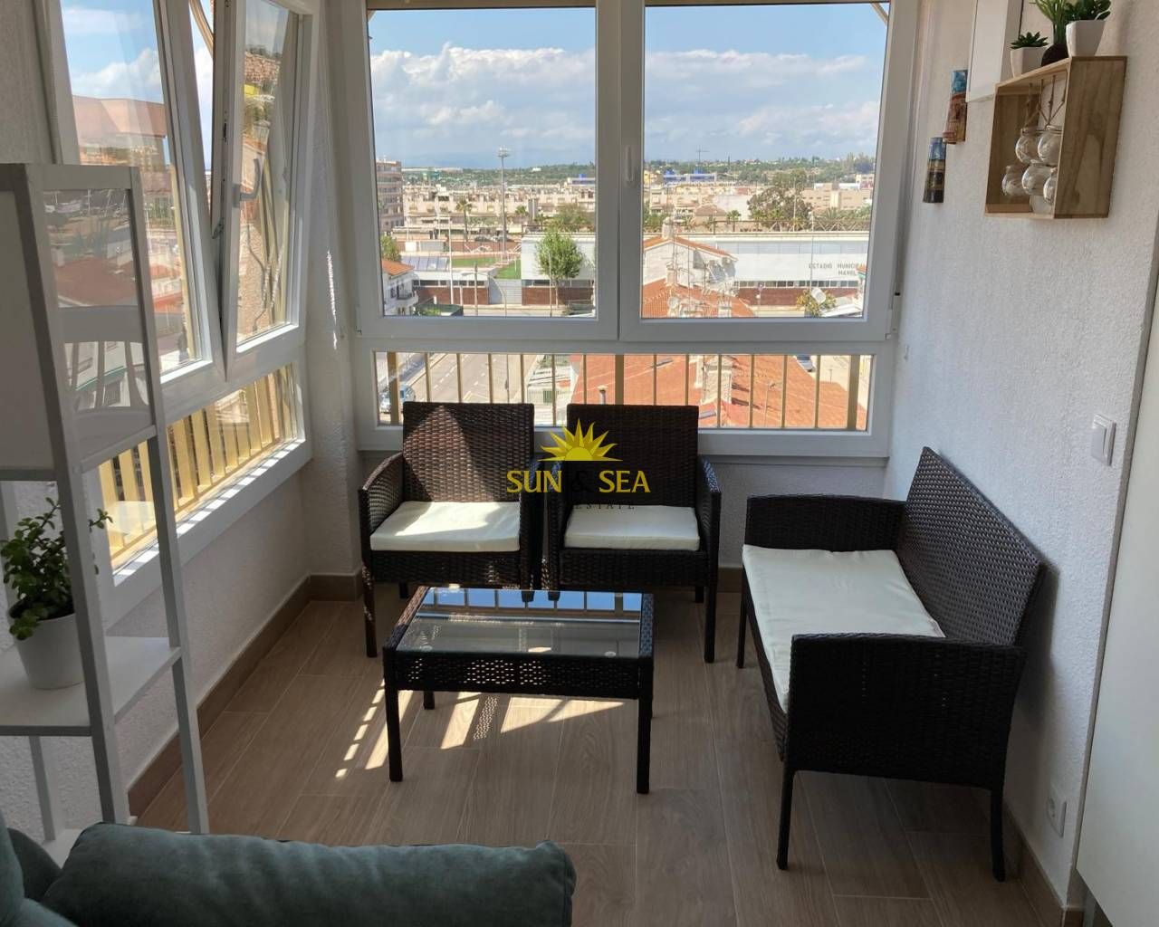 Terrassa de Apartament de lloguer en Santa Pola amb Aire condicionat, Calefacció i Piscina