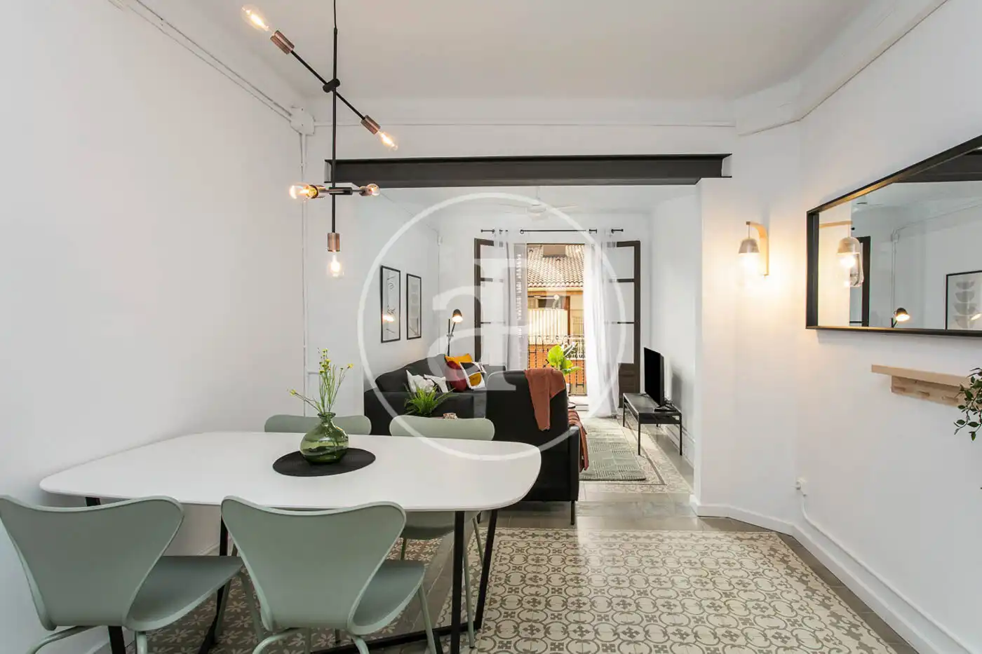 Wohnzimmer von Wohnung zum Verkauf in Barcelona mit Heizung, Terrasse und Möbliert