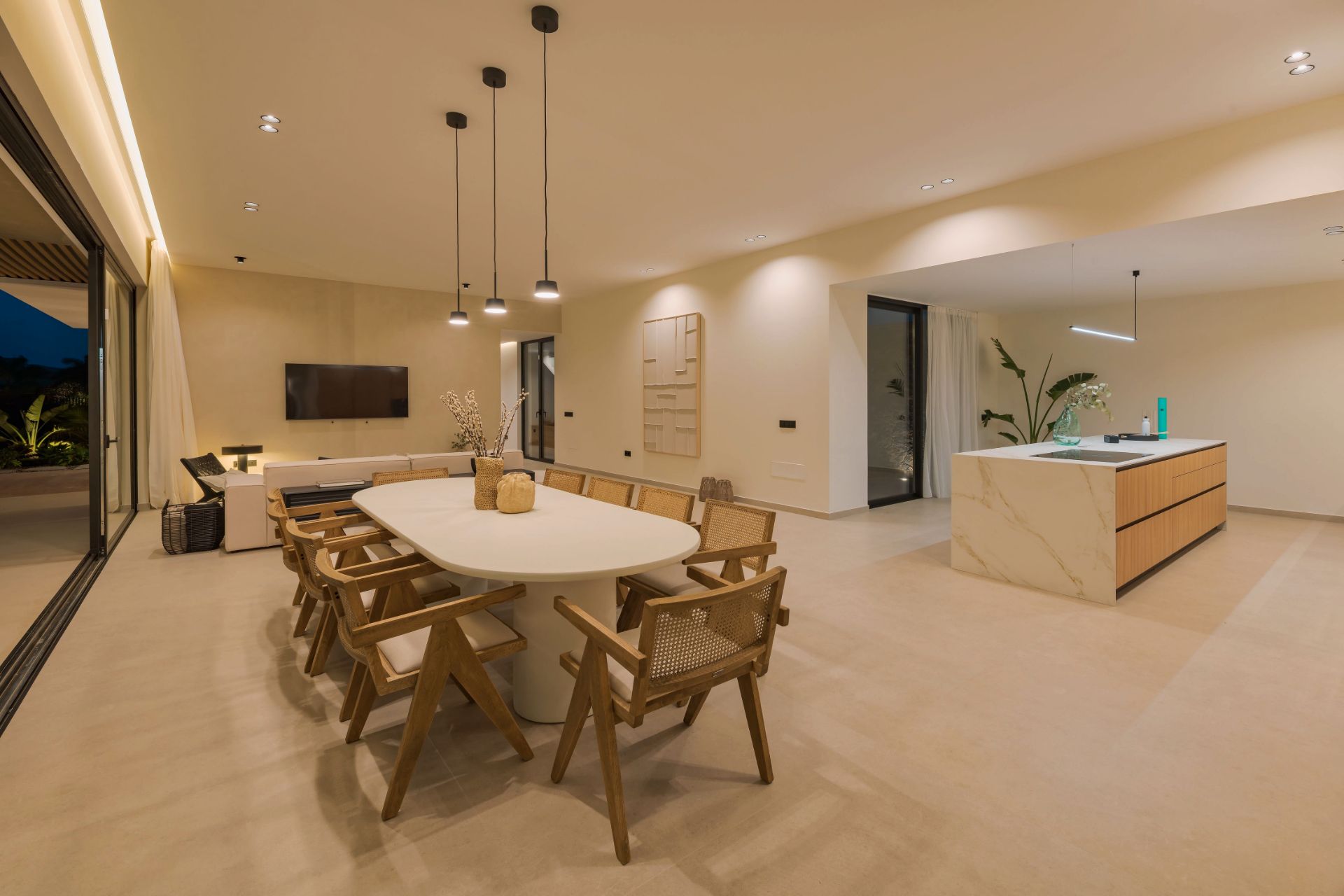 Dining room of House or chalet for sale in La Oliva  with Air Conditioner, Private garden and Terrace