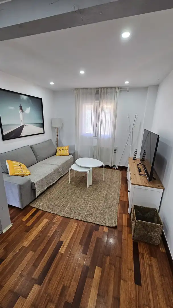 Living room of Flat for sale in Gijón   with Heating and Furnished