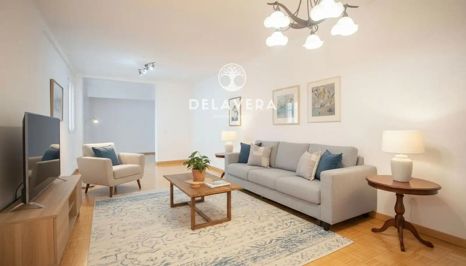 Sala d'estar de Pis en venda en Móstoles amb Calefacció, Parquet i Terrassa