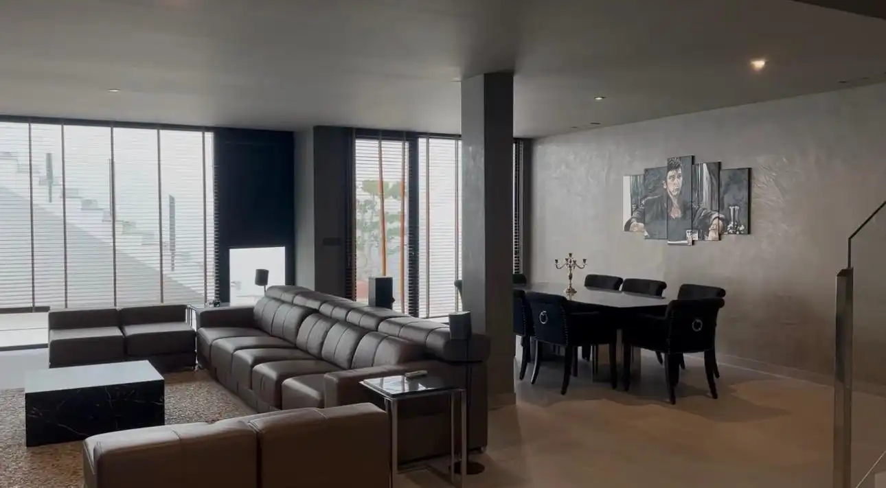Sala d'estar de Casa o xalet de lloguer en Finestrat amb Aire condicionat, Calefacció i Jardí privat