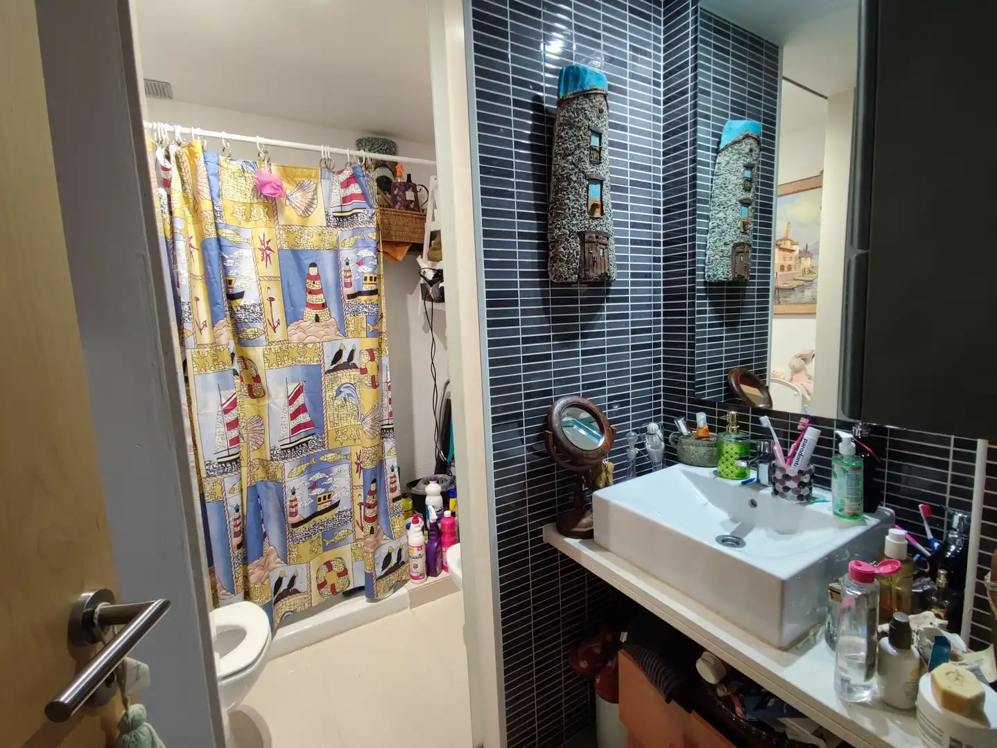 Badezimmer von Wohnungen zum Verkauf in Alcanar mit Klimaanlage, Terrasse und Gemeinschaftspool
