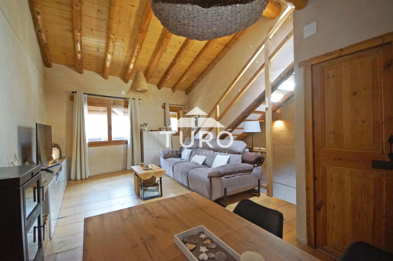 Living room of House or chalet for sale in Beceite  with Air Conditioner, Heating and Terrace