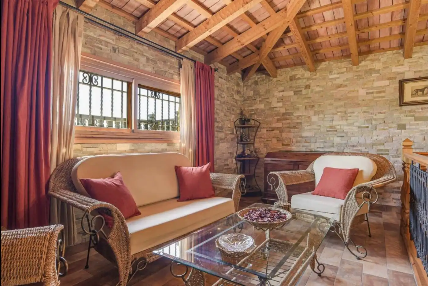 Sala de estar de Finca rústica en venta en Vejer de la Frontera con Aire acondicionado, Jardín privado y Terraza