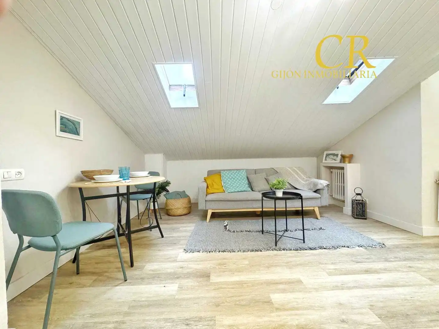 Sala de estar de Ático en venta en Gijón  con Calefacción, Amueblado y Horno