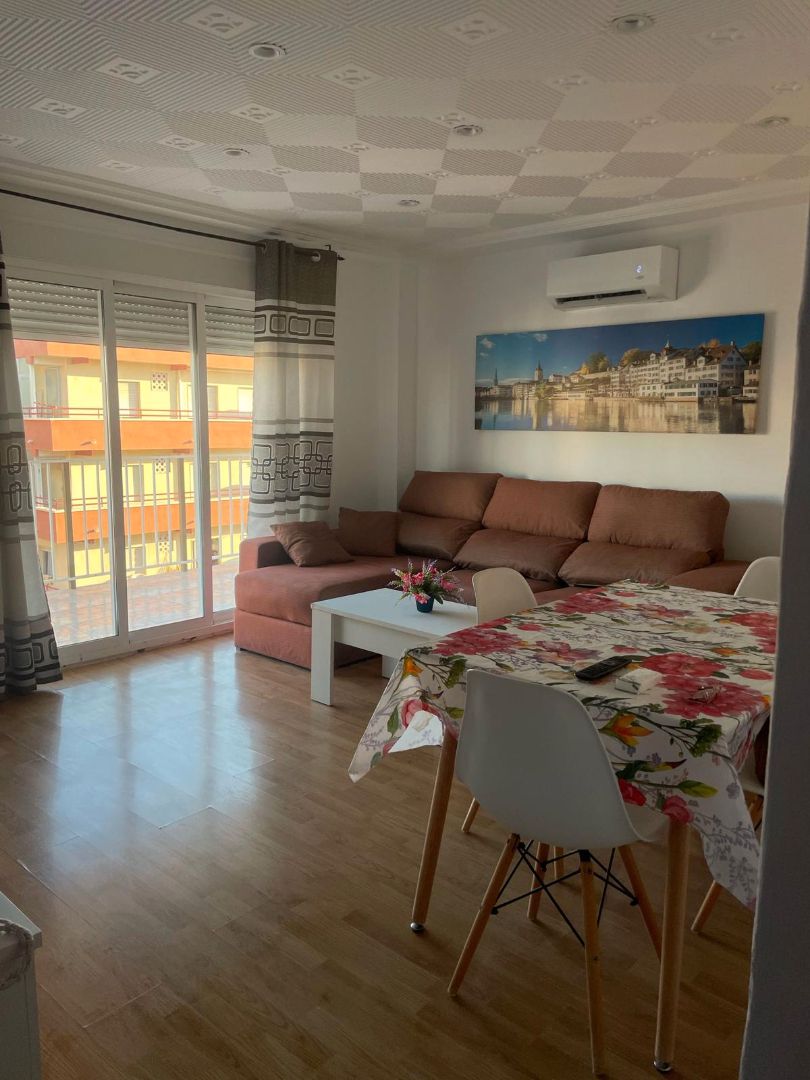 Sala d'estar de Pis de lloguer en Elche / Elx amb Aire condicionat, Parquet i Moblat