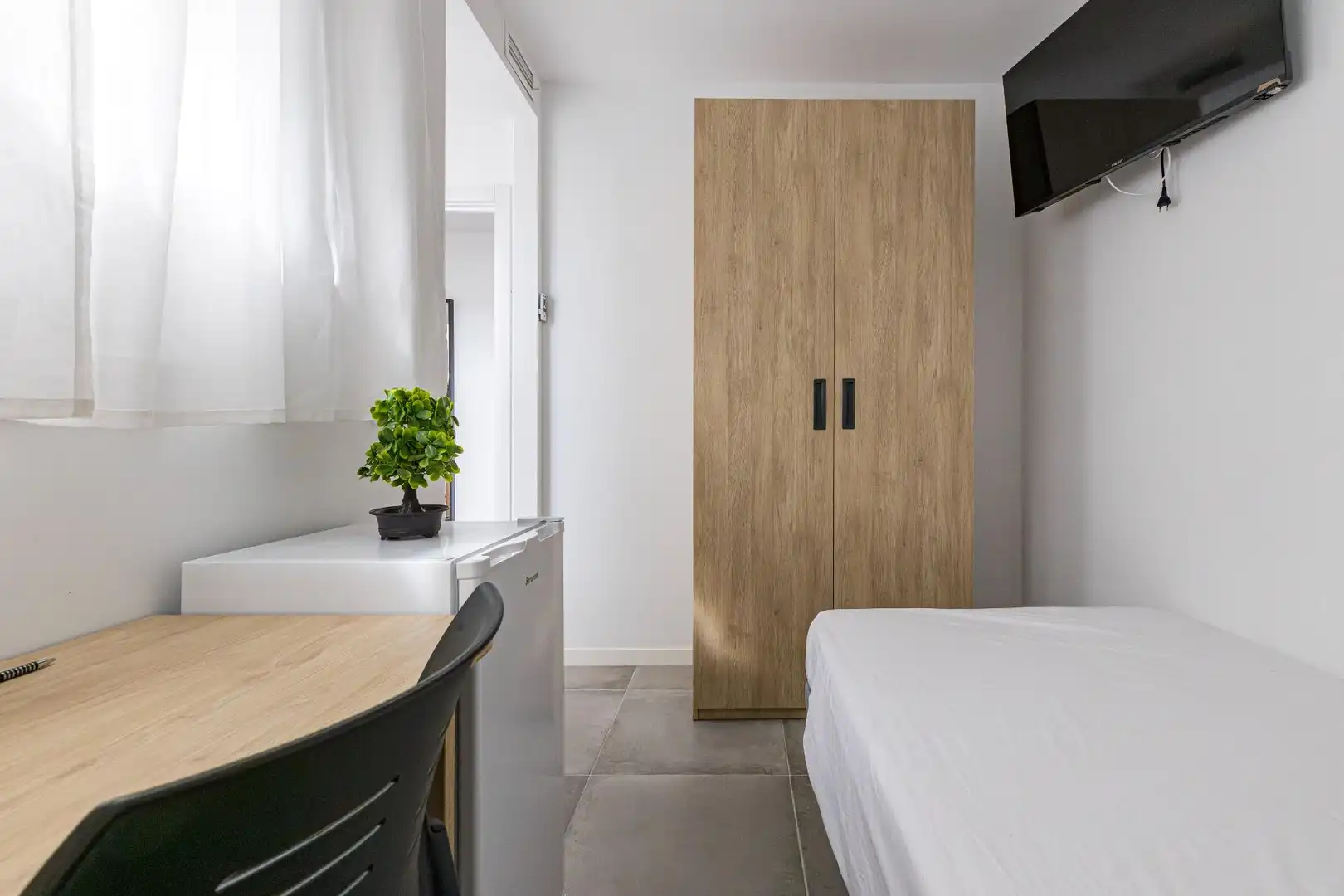Schlafzimmer von Wohnung zur untervermieten in Murcia mit Klimaanlage, Heizung und Möbliert
