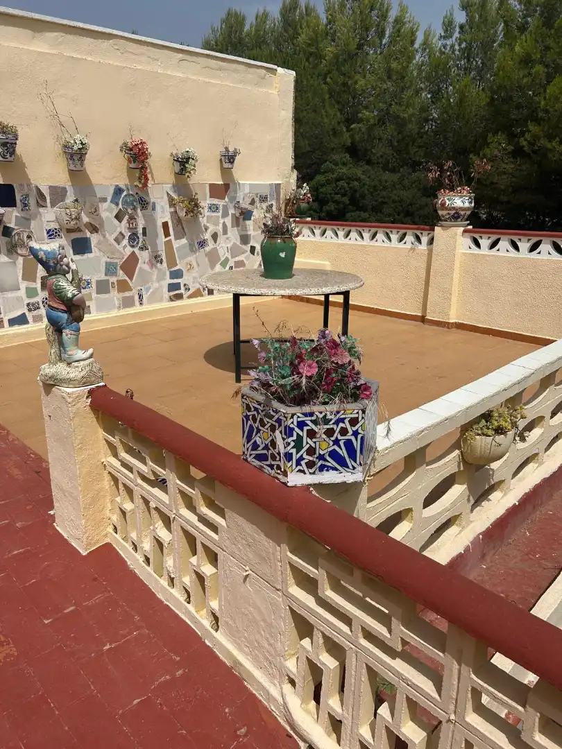 Terrassa de Casa o xalet de lloguer en Alborache amb Aire condicionat, Jardí privat i Terrassa