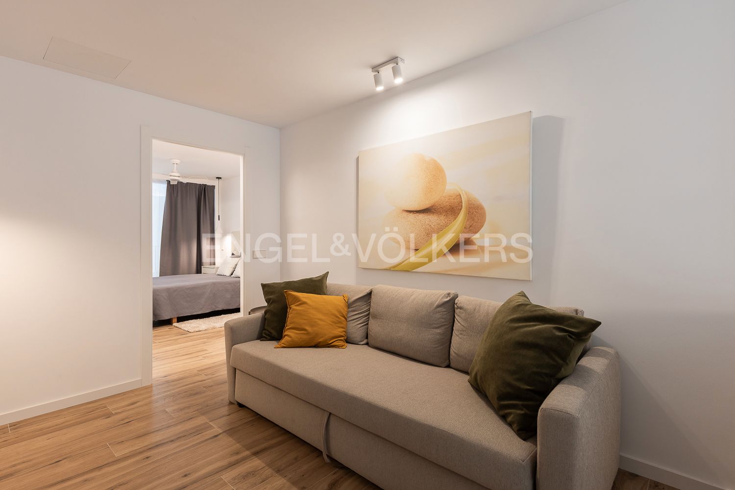 Living room of Apartment to rent in  Valencia Capital  with Air Conditioner, Heating and Terrace