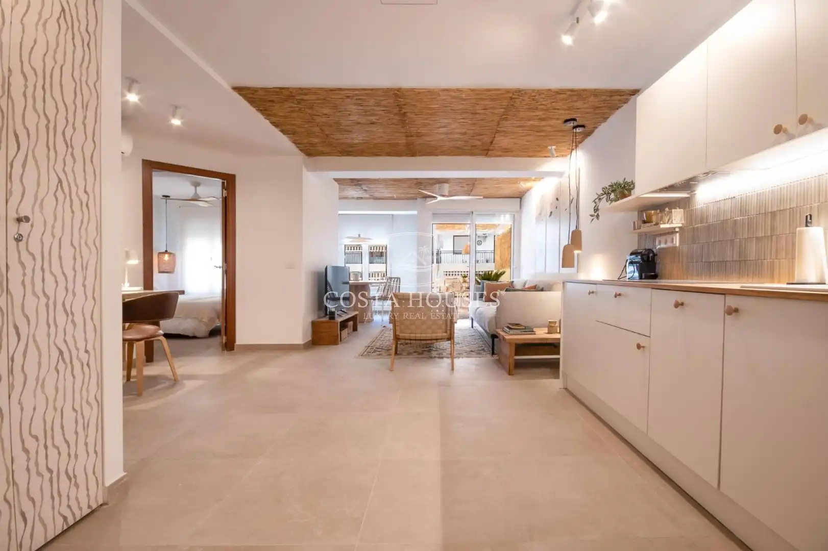 Sala d'estar de Apartament en venda en Jávea / Xàbia amb Aire condicionat, Calefacció i Terrassa