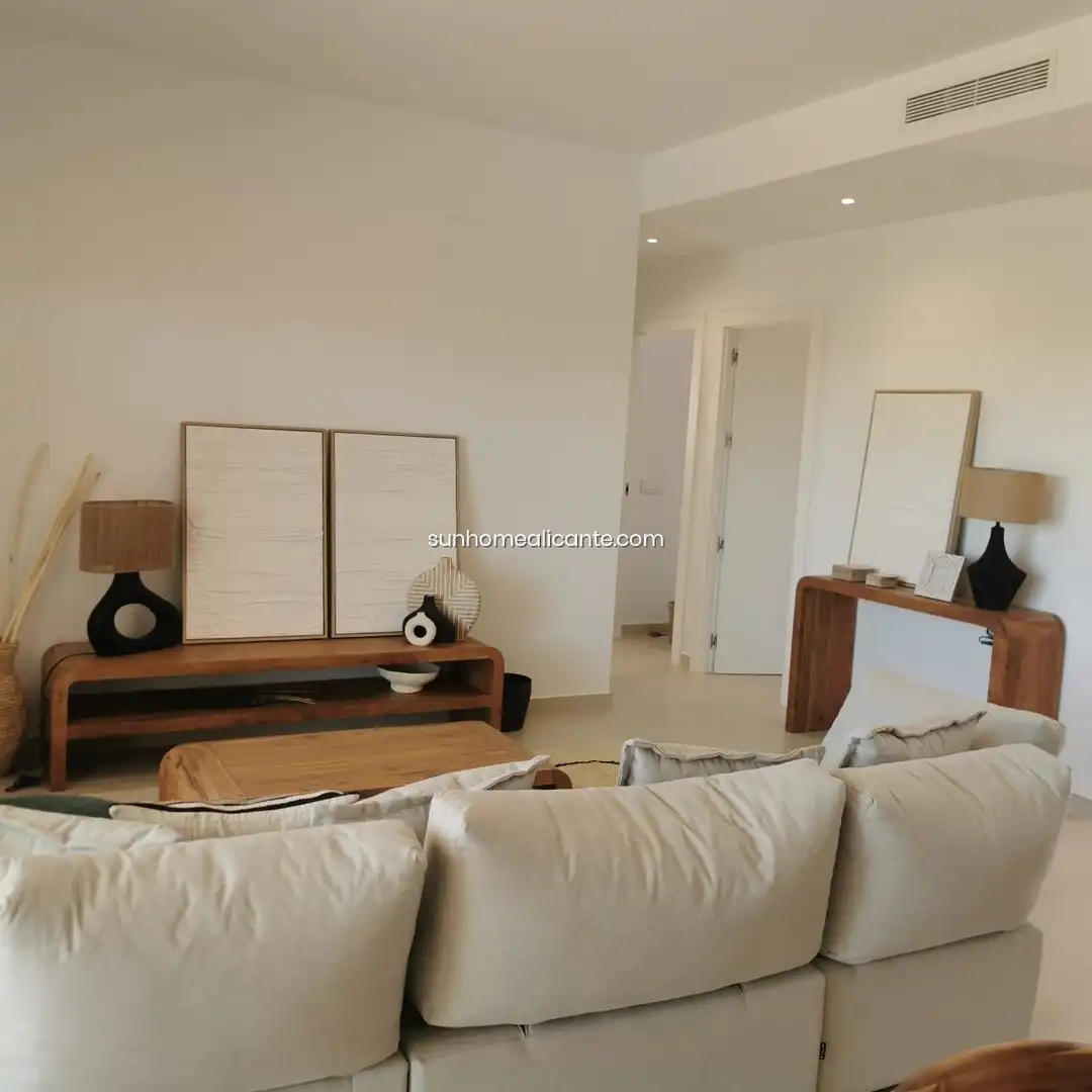 Sala de estar de Piso en venta en Pilar de la Horadada con Aire acondicionado, Calefacción y Jardín privado