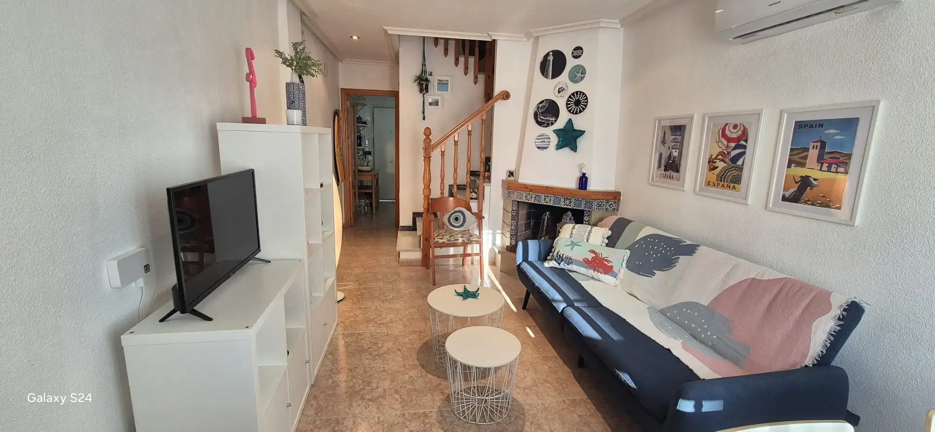 Wohnzimmer von Haus oder Chalet zur Miete in Santa Pola mit Klimaanlage, Heizung und Terrasse