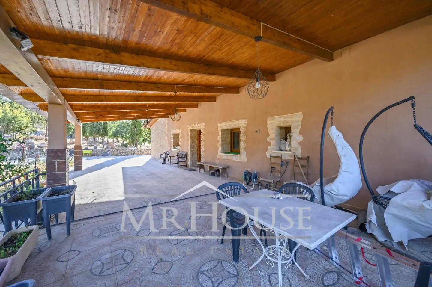 Terraza de Finca rústica en venta en Perales de Tajuña con Aire acondicionado, Calefacción y Jardín privado