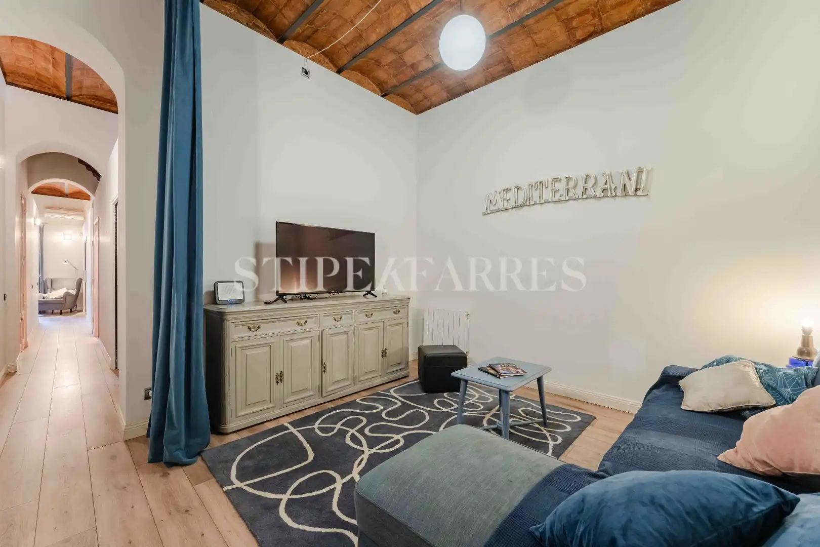 Sala de estar de Piso de alquiler en Barcelona con Calefacción, Terraza y Amueblado