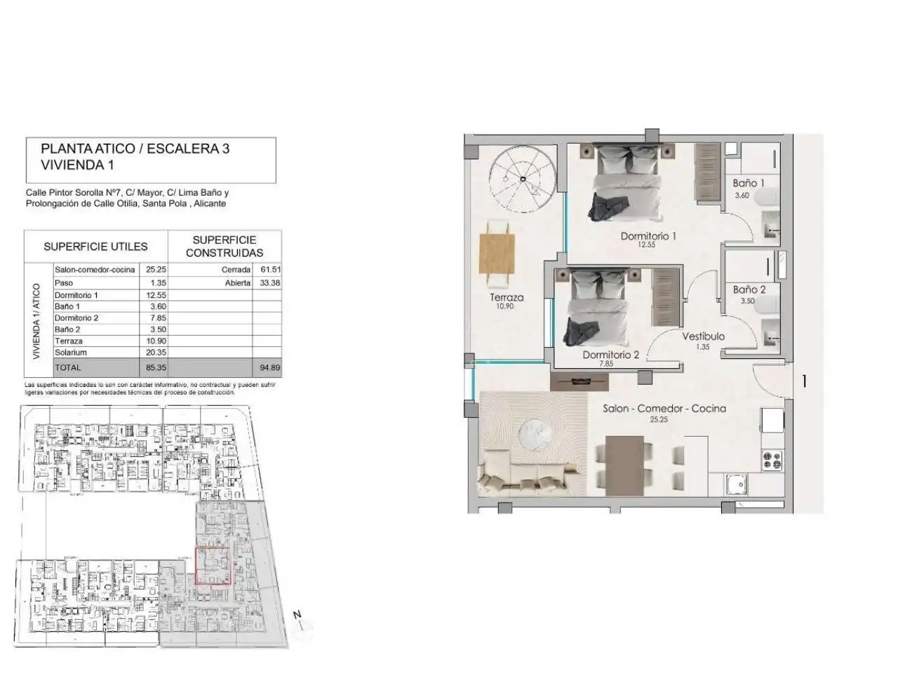 Penthouse mit Terrasse zum Verkauf in Santa Pola ciudad, imagen 15