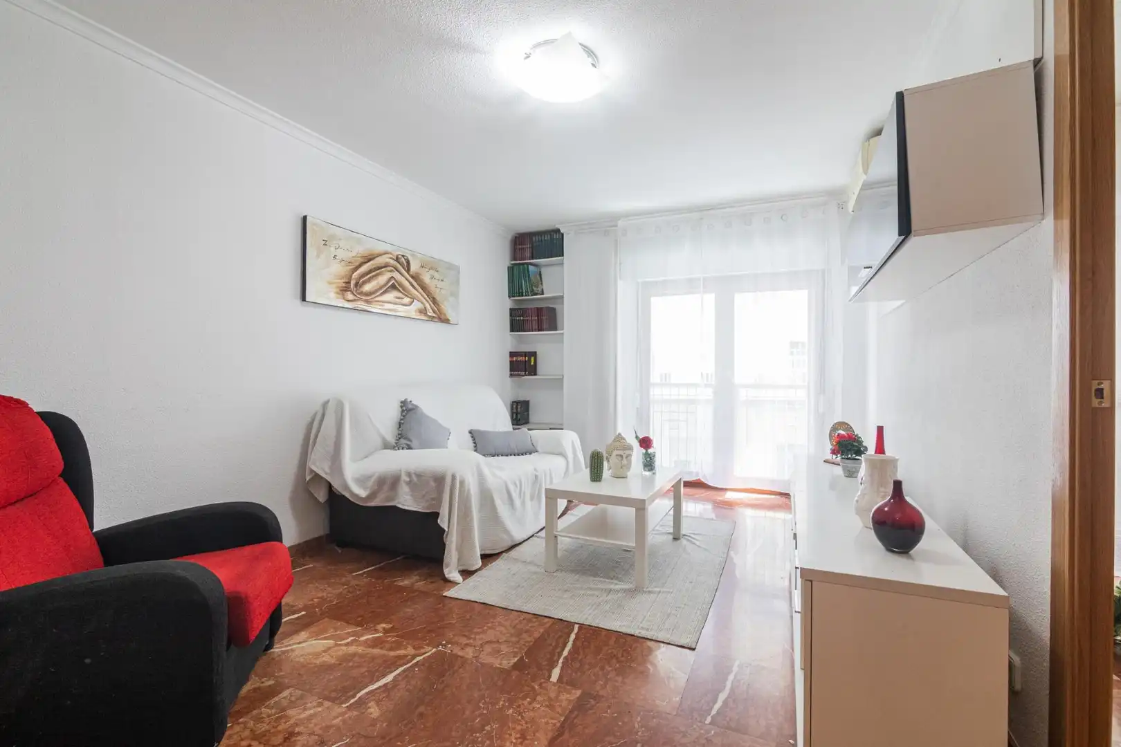Wohnzimmer von Wohnung zum Verkauf in Elche / Elx mit Klimaanlage, Heizung und Balkon