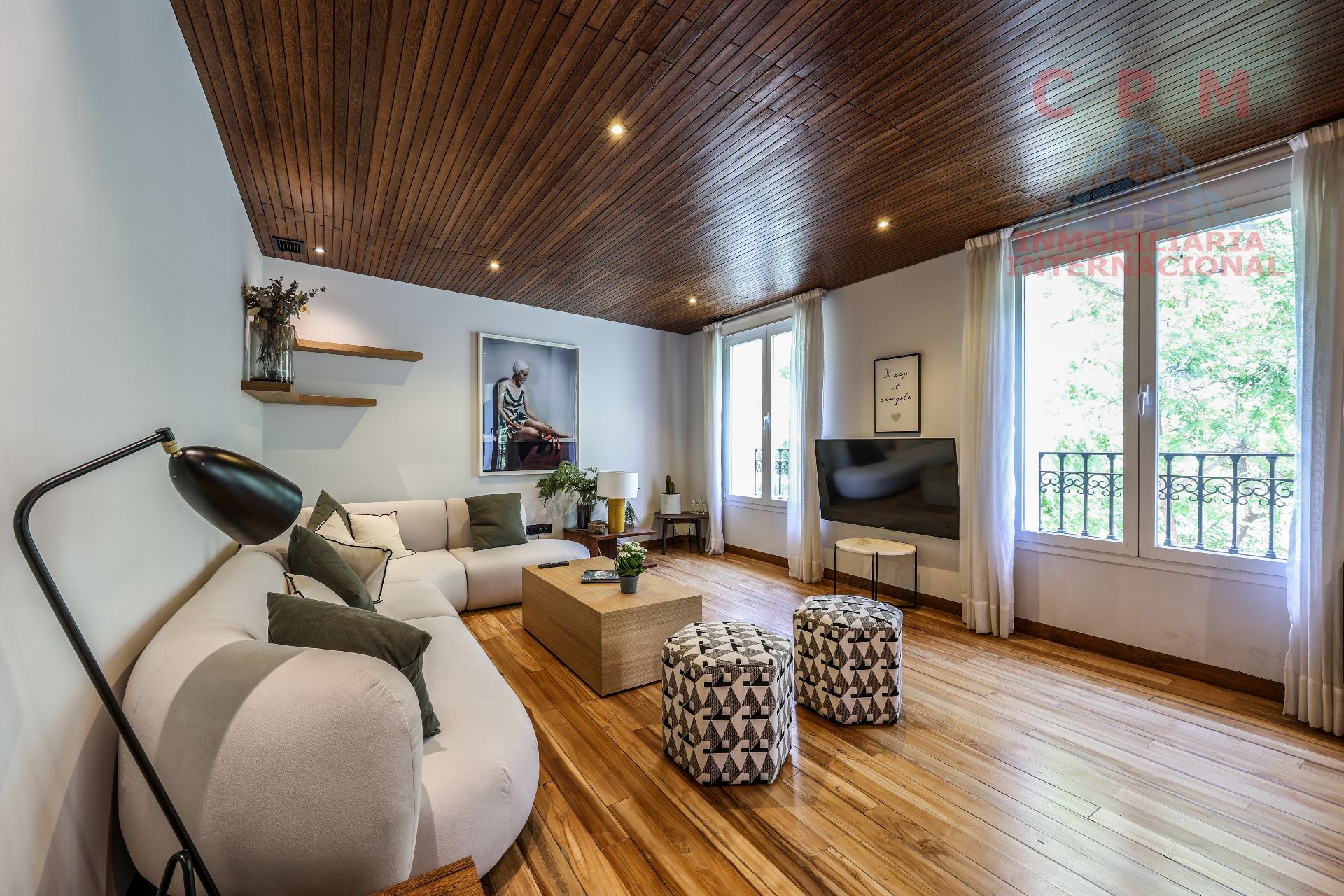 Sala de estar de Piso de alquiler en  Madrid Capital con Aire acondicionado, Calefacción y Parquet
