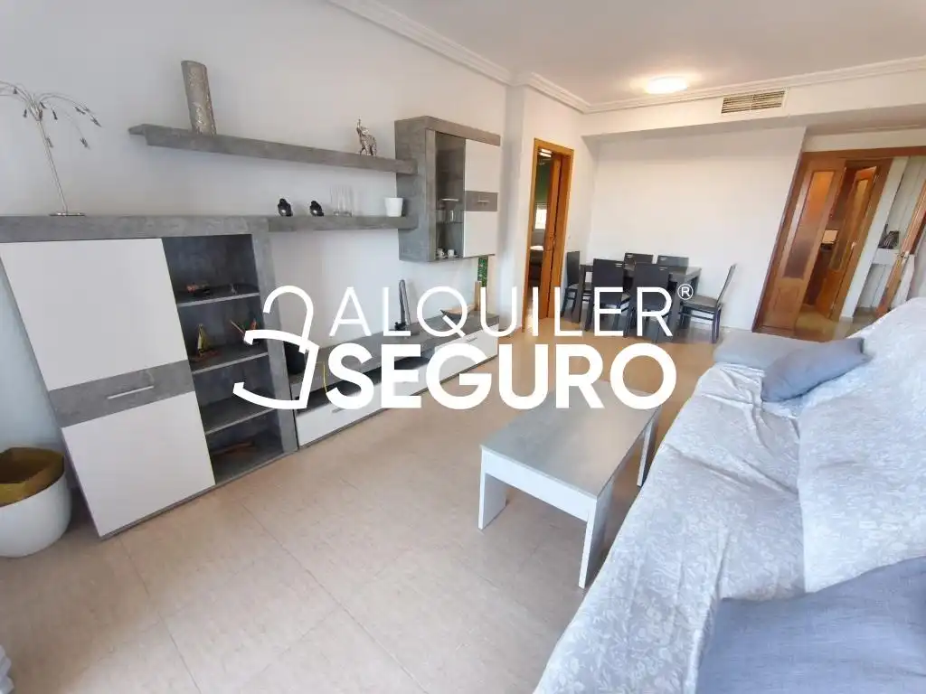 Sala de estar de Piso de alquiler en San Vicente del Raspeig / Sant Vicent del Raspeig con Aire acondicionado, Terraza y Piscina