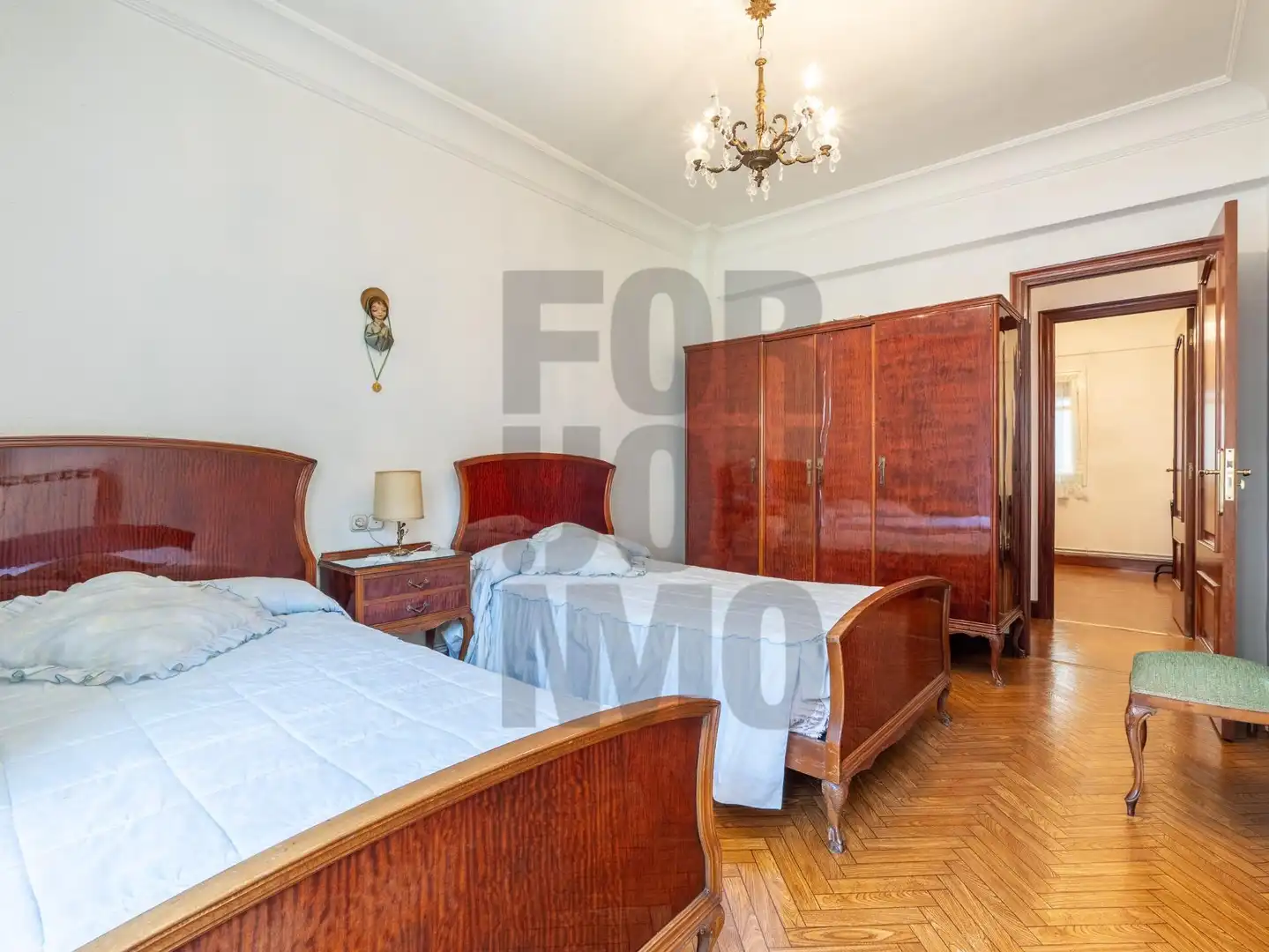 Bedroom of Flat for sale in Donostia - San Sebastián   with Heating, Parquet flooring and Terrace