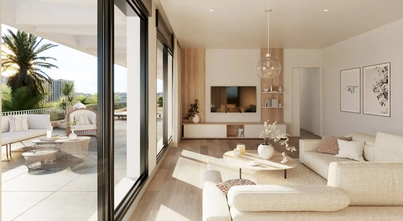 Wohnzimmer von Wohnungen zum Verkauf in Málaga mit Klimaanlage, Terrasse und Abstellraum