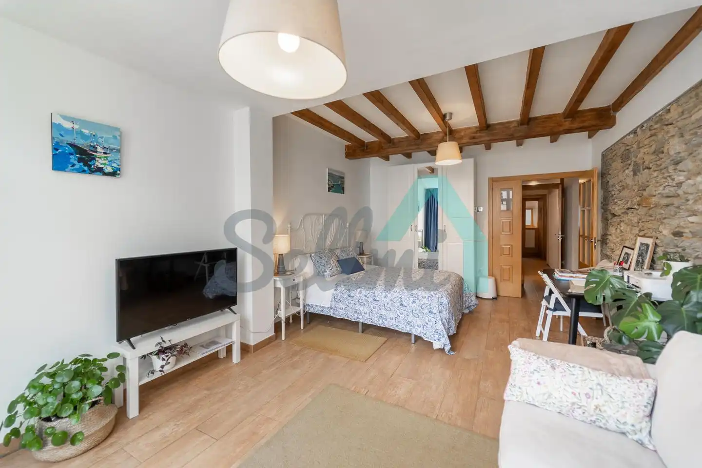 Sala de estar de Casa adosada en venta en Ribadeo con Calefacción, Jardín privado y Terraza