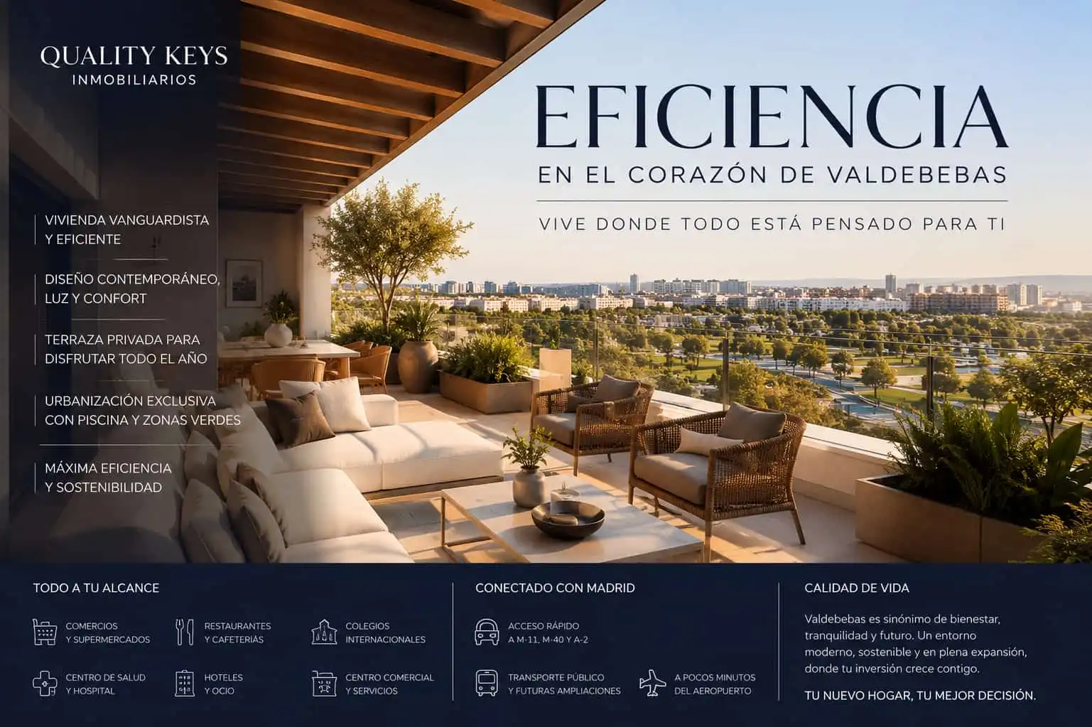 Terrace of Flat for rent in Madrid  with Air Conditioner, Heating and Terrace