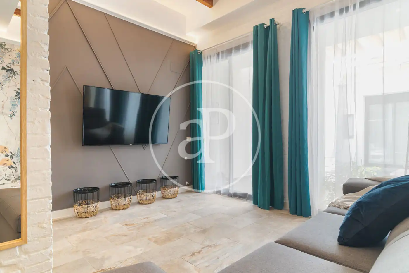 Wohnzimmer von Wohnung zum Verkauf in Valencia mit Klimaanlage, Heizung und Terrasse