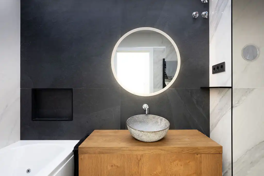 Badezimmer von Haus oder Chalet zum Verkauf in Badalona mit Klimaanlage, Heizung und Parkett