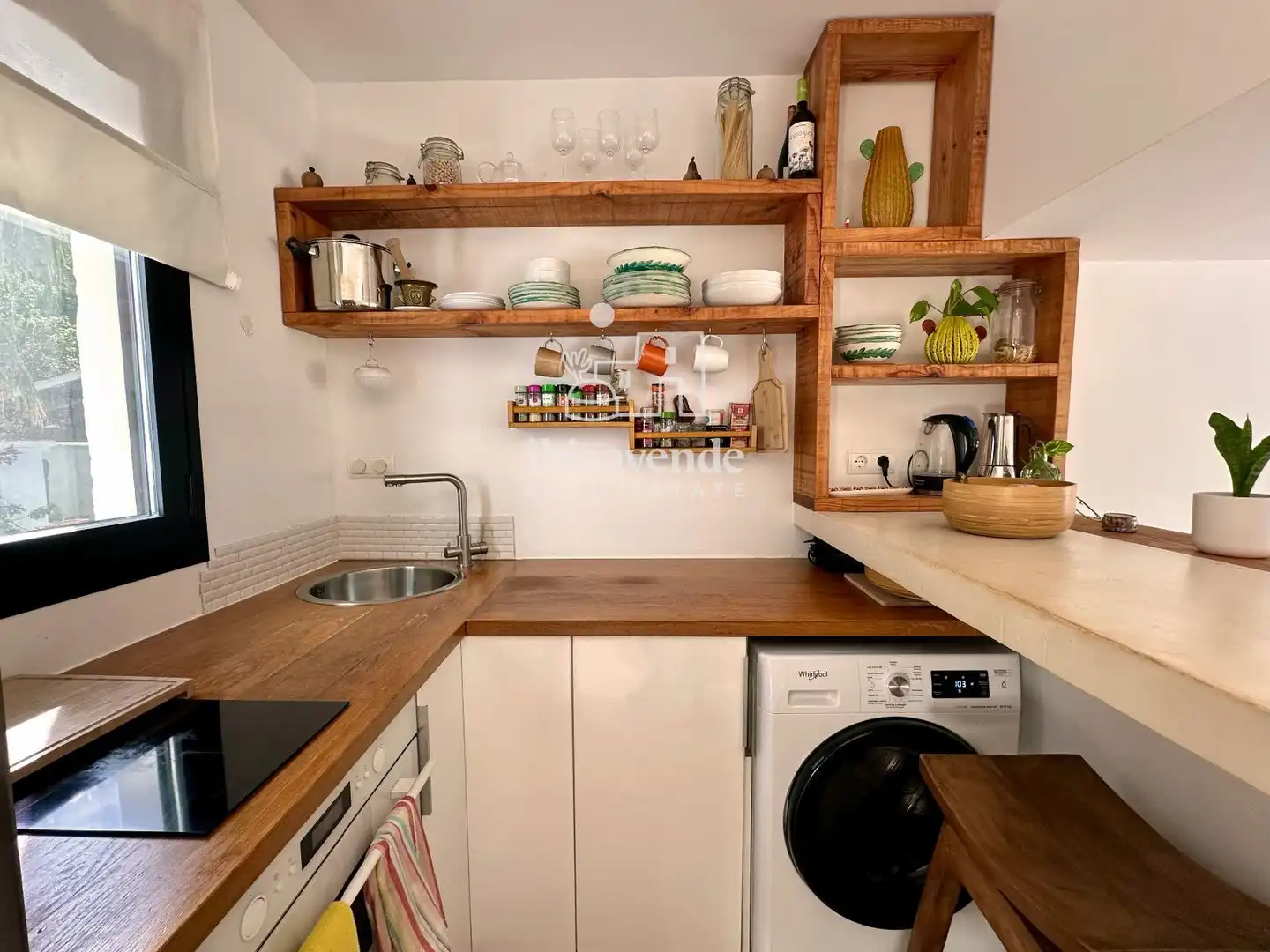 Küche von Wohnung zur Miete in Sant Josep de sa Talaia mit Klimaanlage, Terrasse und Möbliert
