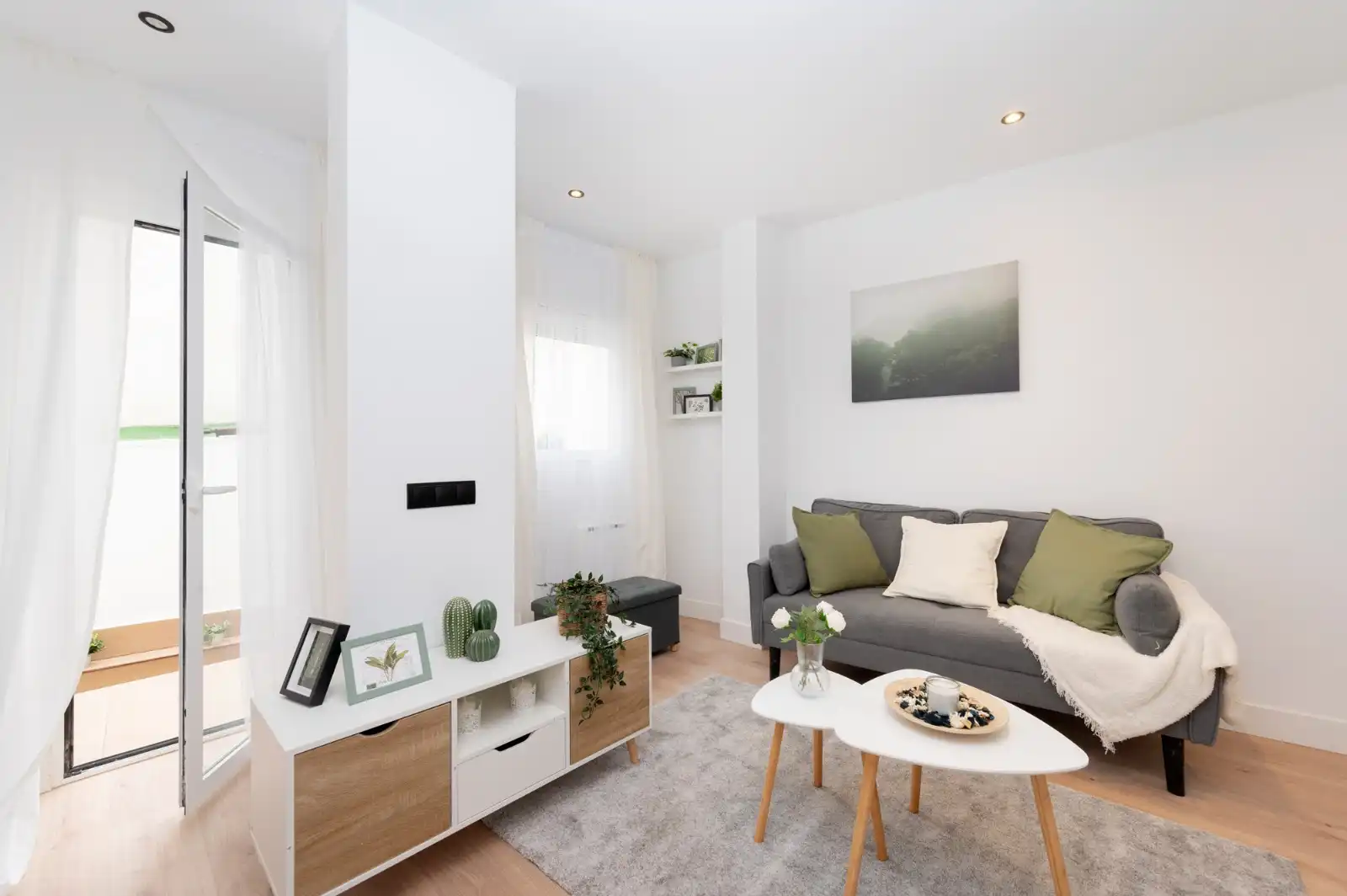 Wohnzimmer von Wohnung zur Miete in Madrid mit Klimaanlage, Heizung und Parkett