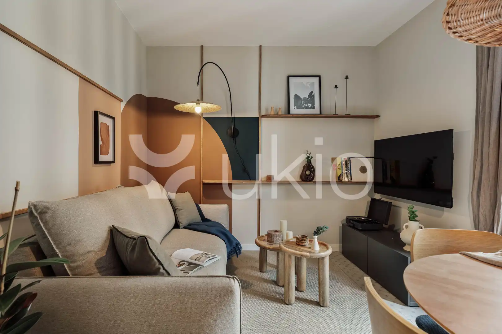 Living room of Apartments for rent in Barcelona  with Air Conditioner, Heating and Furnished