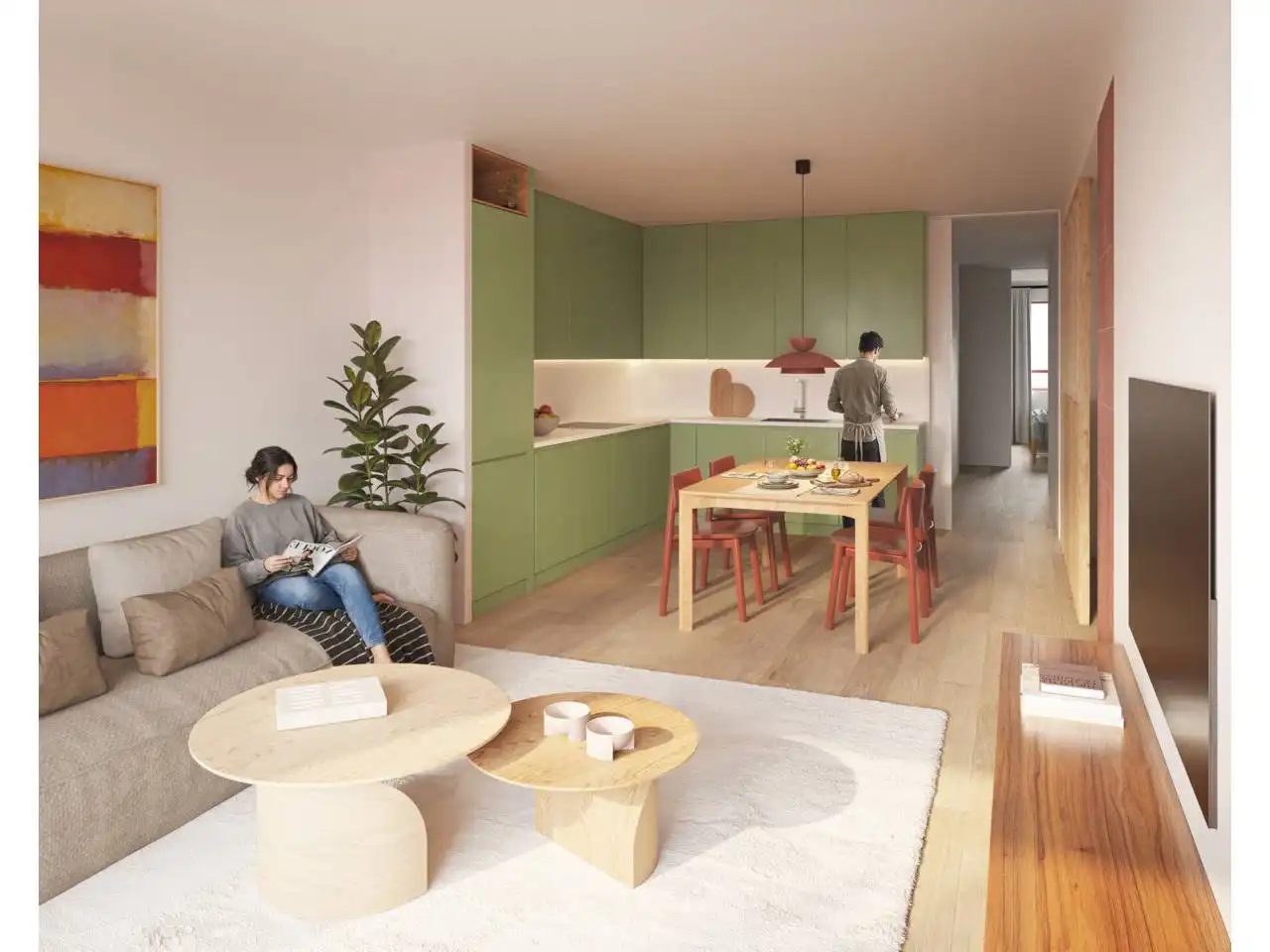 Living room of Flat for sale in Sabadell  with Air Conditioner, Heating and Private garden